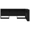 vidaXL Storage Headboard with Shelf Black Oak 100 cm Engineered Wood