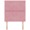 vidaXL Headboard Height Adjustable with Headboard Pink 80 cm Velvet