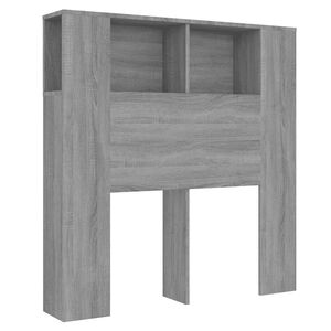 vidaXL Headboard Cabinet Grey Sonoma 100x18,5x102,5 cm