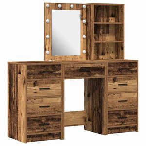 vidaXL Dressing Table 3 pcs Brown 40 x 41 x 135 cm Engineered Wood