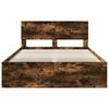 vidaXL Bed Frame Smoked Oak 140 x 200 cm Engineered wood