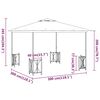 vidaXL Gazebo with Sidewalls&Double Roofs 3x3 m Anthracite