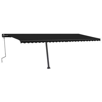 vidaXL Freestanding Manual Retractable Awning 600x350 cm Anthracite