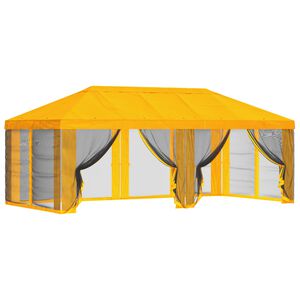 vidaXL Gazebo Cover with Sidewalls 6 x 3 m Yellow Polyester 190