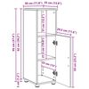 vidaXL Bathroom Cabinet with Storage Old Wood 30 x 35 x 95 cm