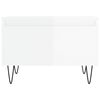 vidaXL Coffee Tables 2 pcs High Gloss White 50x46x35 cm Engineered Wood