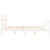 vidaXL Bed Frame without Mattress White 160x200 cm Solid Wood