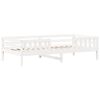 vidaXL Bed and Bench Set with Roof without Mattress White 90x200 cm