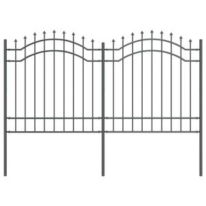 vidaXL Garden Fence Grey 165 cm Powder-coated steel