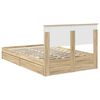 vidaXL Storage Bed with Drawer Sonoma Oak 120 x 200 cm Engineered Wood