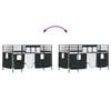 vidaXL Kids'Loft Bed Frame with Curtains Black 79.5 x 200 cm