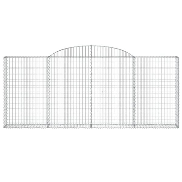 vidaXL Arched Gabion Baskets 20 pcs 300x30x120/140 cm Galvanised Iron