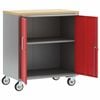 vidaXL Workshop Bench with Shelf Red and Grey 75 x 45 x 85 cm