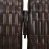 vidaXL Room Divider 5 Panels Brown Poly Rattan