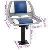 vidaXL Boat Seat with Pedestal 360° Rotatable