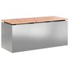 vidaXL Garden Bench Silver 100 x 40 x 43 cm Galvanised steel
