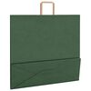 vidaXL Paper Bags 50 pcs with Handles Green 54x15x49 cm