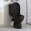 vidaXL Soft-close Toilet Seat with Quick-release Design Black