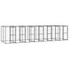 vidaXL Outdoor Dog Kennel Steel 16.94 m&sup2;
