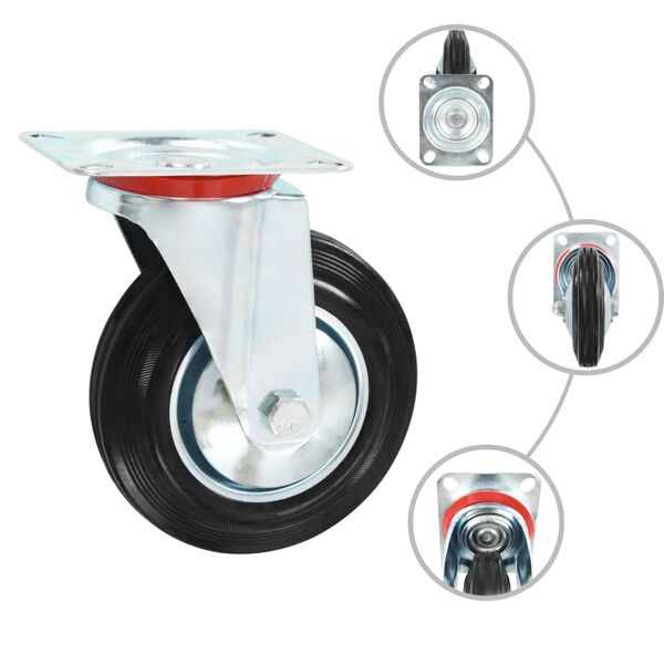 vidaXL Swivel Casters 4 pcs 160 mm