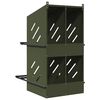 vidaXL Chicken Nesting Box with 4 Compartments Olive Green Metal