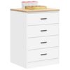 vidaXL Garage Storage Cabinet White 60x51x85 cm Solid Wood Pine