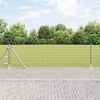 vidaXL Fence with Post Silver 0.4 x 25 m Steel