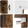 vidaXL Wall-mounted Cabinet with Shelf Smoked oak 55 x 29 x 100 cm