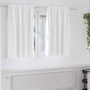 vidaXL Blackout Curtains with Rings 2 pcs Bright White 140 x 140 cm