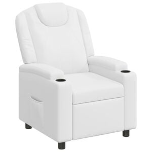 vidaXL Recliner Chair White 75 x 95 x 106 cm Fabric