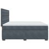 vidaXL Box Spring Bed with Mattress Dark Grey 200x200 cm Velvet