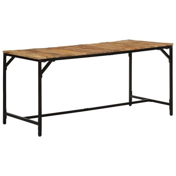 vidaXL Dining Table 160x80x75 cm Solid Wood Rough Mango
