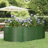vidaXL Garden Raised Bed Green 212x140x68 cm Galvanised Steel