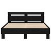 vidaXL Bed Frame with LED Black Oak 150 x 200 cm Engineered Wood
