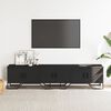 vidaXL TV Cabinet Black 180x34x41 cm Engineered Wood