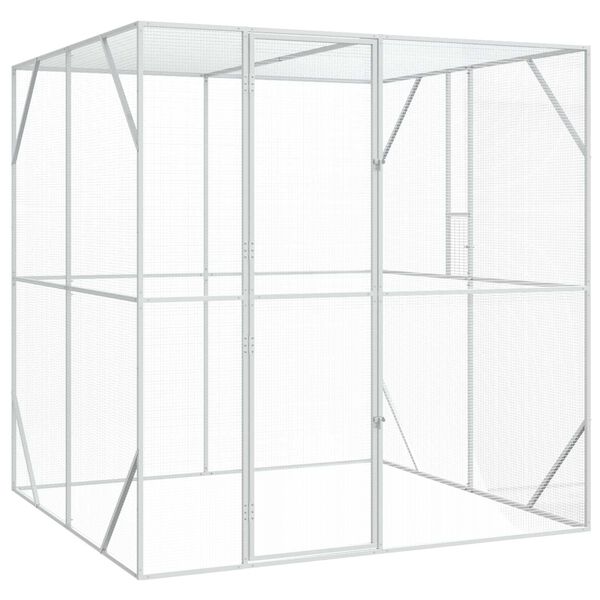 vidaXL Bird Cage Anthracite 209 x 202 x 214 cm Galvanised steel
