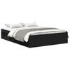 vidaXL Bed Frame without Mattress Black 150x200 cm King Size King Size
