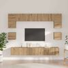 vidaXL TV Cabinet Set Wall-mounted 8 pcs Artisan Oak Engineered Wood