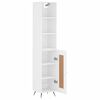 vidaXL Highboard White 34.5x34x180 cm Engineered Wood