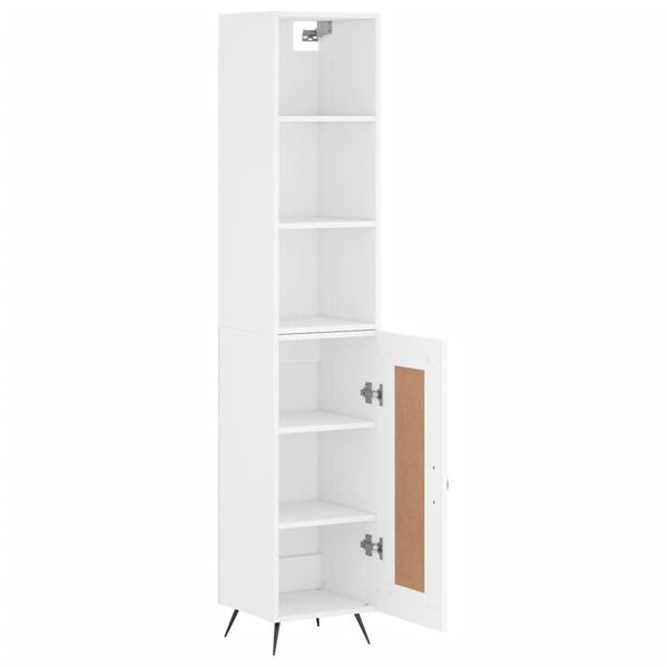vidaXL Highboard White 34.5x34x180 cm Engineered Wood
