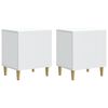 vidaXL Bedside Cabinet 2 pcs White 43 x 34.5 x 50 cm Engineered Wood
