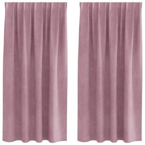 vidaXL Blackout Curtains 2 pcs Dark Pink 140 x 175 cm Velvet
