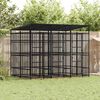 vidaXL Outdoor Dog Kennel with Roof Steel 5.53 m&sup2;