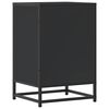 vidaXL Bedside Cabinet Black 40x34.5x60 cm Engineered Wood and Metal