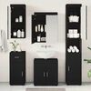 vidaXL Bathroom Furniture Set with Drawer TULUM Black Engineered Wood