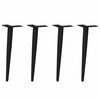 vidaXL Coffee Table Legs Conical Shape 4 pcs Black 30-31 cm Steel