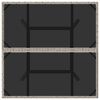 vidaXL Garden Table with Glass Top Light Grey 80x80x75 cm Poly Rattan