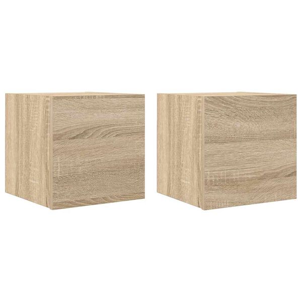vidaXL Wall Mounted TV Cabinets 2 pcs Sonoma Oak 30.5x30x30 cm