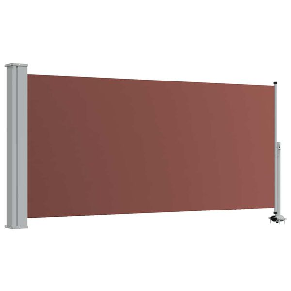 vidaXL Patio Retractable Side Awning 120x300 cm Brown