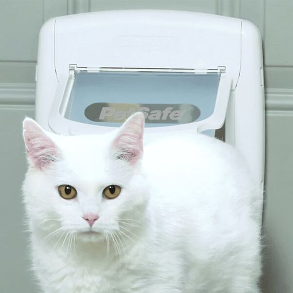 PetSafe Magnetic 4-Way Cat Flap Deluxe 400 White